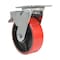 Vestil Polyurethane Swivel With Total Brake Caster 6 In. Diameter x 2 In. Width 1232 lb Red/Black CST-VE-6X2PU-SWTB - alternate 11